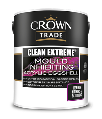 Crown Trade Clean Extreme Mould Inhibiting Acrylic Eggshell