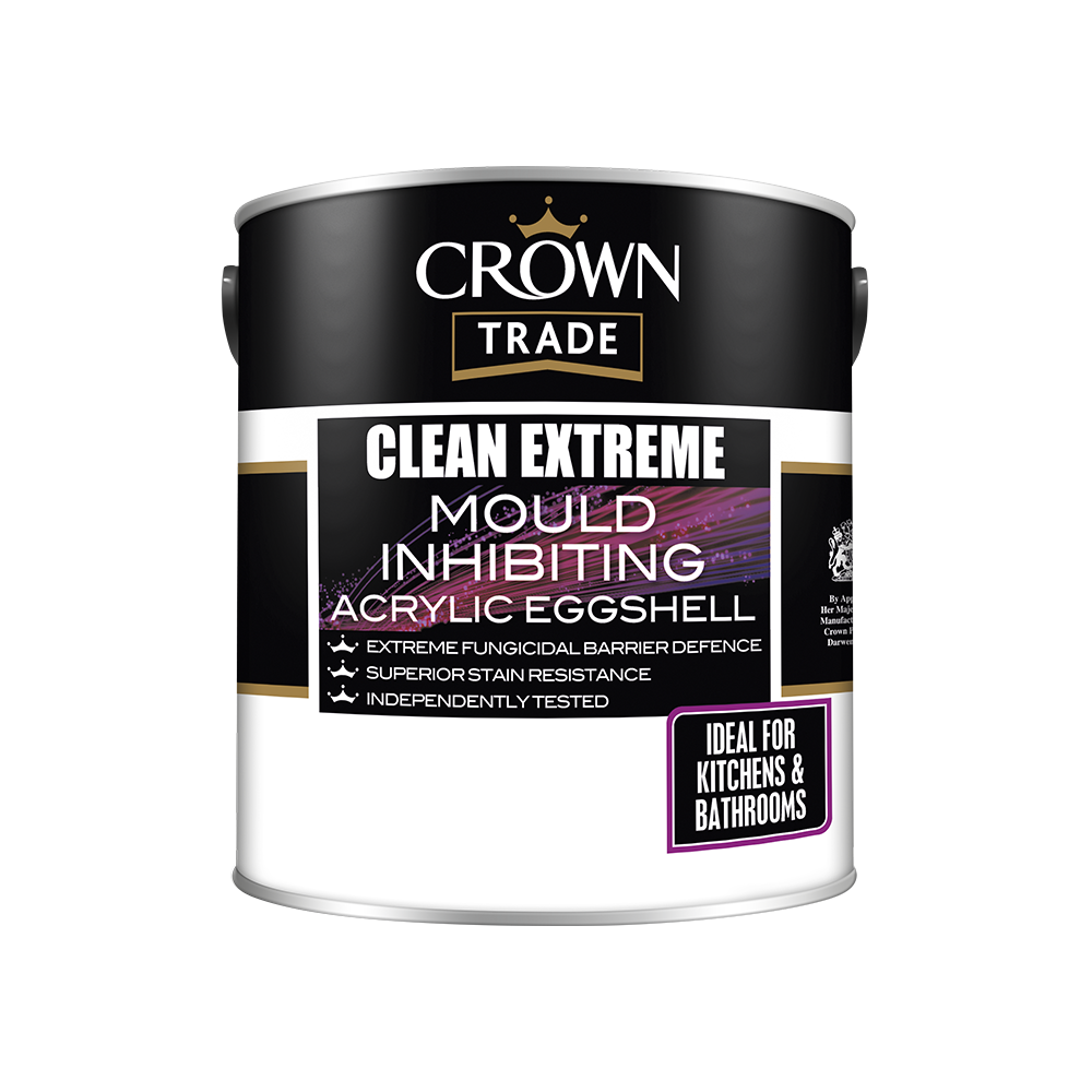 Crown Trade Clean Extreme Mould Inhibiting Acrylic Eggshell